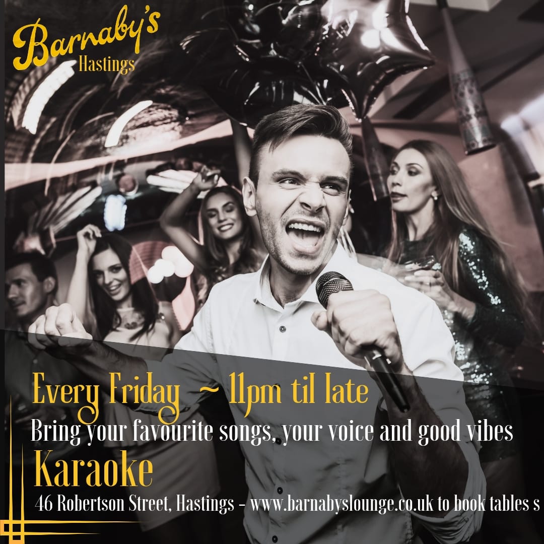 Karaoke Friday at Barnaby's Lounge Hastings