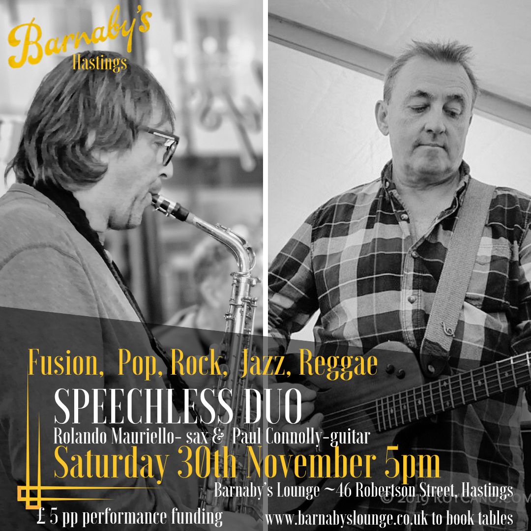 Speechless Duo - live music at Barnaby's Lounge