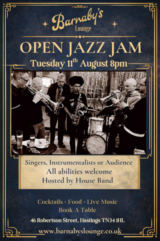 Jazz Jam Session Barnaby's lounge Jazz Club Hastings Cocktail Venue Live Events