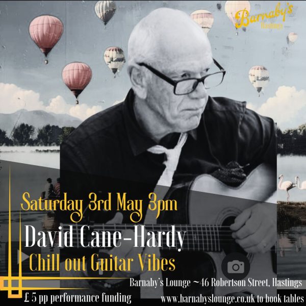 David Cane-Hardy Acoustic Guitar Barnaby's Lounge Art Exhibition Cocktails Live Events
