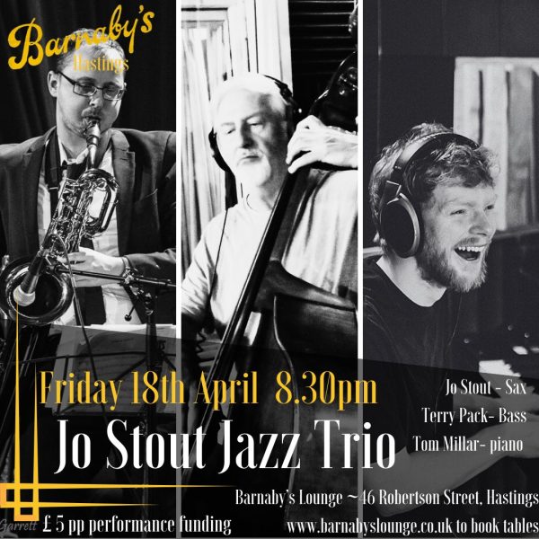 Jo Stout Jazz Trio Terry Pack Tom Millar Barnaby's Lounge Live Jazz