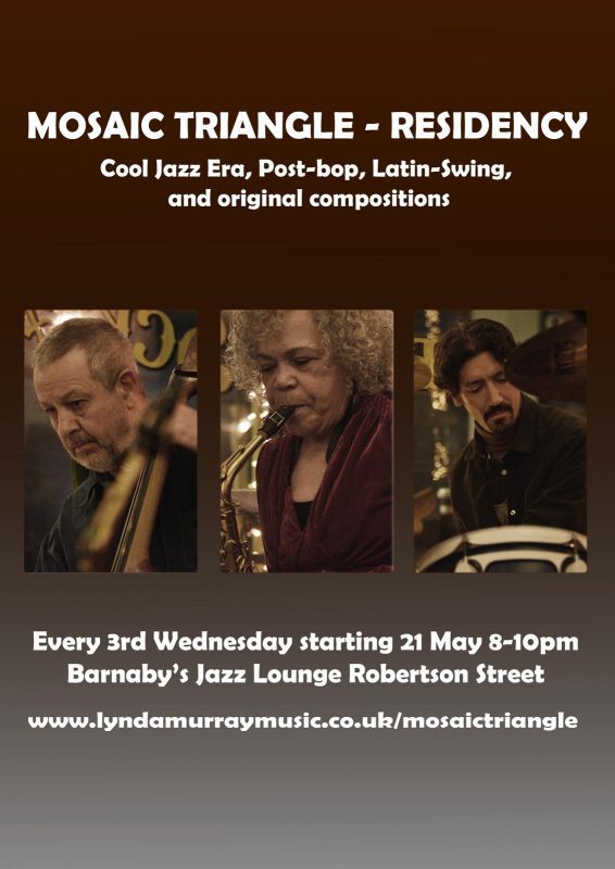 Mosaic Triangle Lynda Murray Barnaby's Lounge Residency Live Events