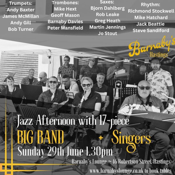 Barnabys Lounge Big Band Live Music Jazz Count Basie Duke Ellington 17 piece
