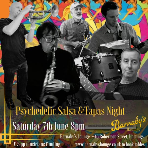 Psychedelic Salsa & Tapas Live Music Bar Food Cocktails Barnaby's Lounge