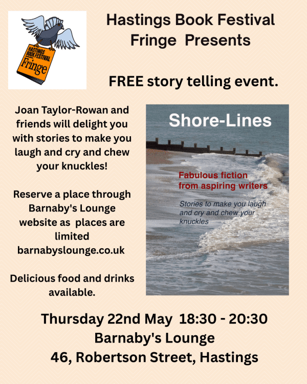 Hastings Book Festival Fringe Presents Storytelling Event Barnaby's Lounge Live Events Space Wine Bar
