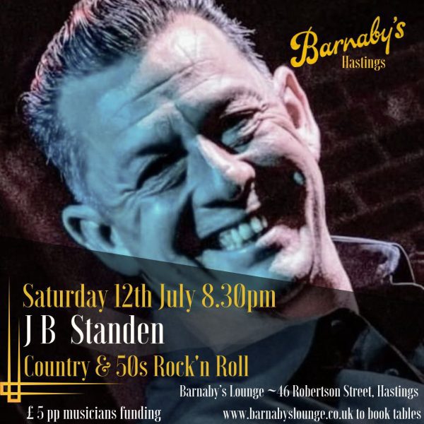 JB Standen 50s Rock n Roll Country Music Rockabilly Live Music Barnaby's lounge Events EAst Sussex UK