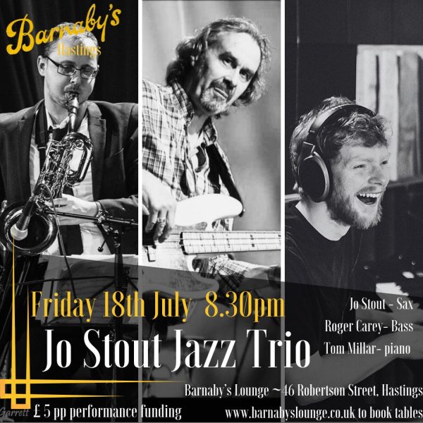 Jo Stout Jazz Trio Barnaby's Lounge Jazz Club Hastings Cocktail Bar