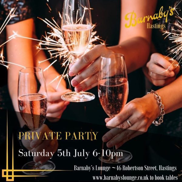 Private Party Venue Hire Barnaby's Lounge DJs Live Music Bespoke Cocktails Hastings UK