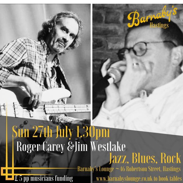Roger Carey Bass Player Hastings Jazz Scene Barnaby's Lounge Blues & Jazz Club Hastings Sussex Cocktail Bar Live Music Venue
