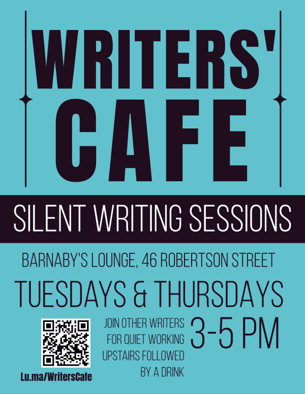 Writers Cafe Barnaby's Lounge Events Workshops Creative Space Live Music Cocktails Wine Party Venue Hire