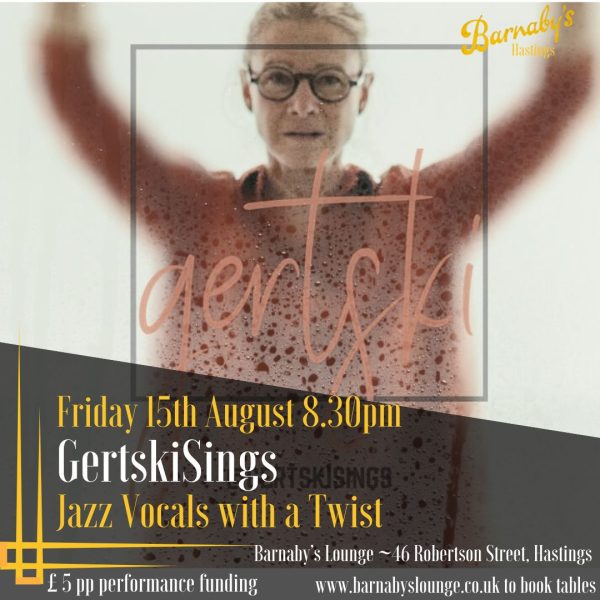 GertskiSings 15 August 2025 Nikki Gerrard Jazz Singer Barnaby's Lounge Live Jazz Venue Hastings Music Sussex UK