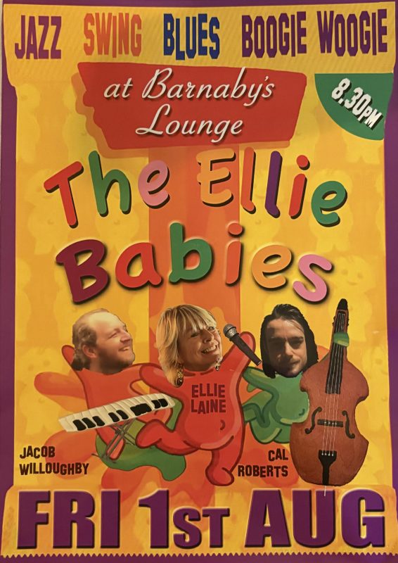 Ellie Babies Jazz Trio Ellie Laine Jacob Willoughby Cal Roberts Jazz Swing Blues Boogie Woogie Barnaby's Lounge Jazz Club Live Music Hastings Sussex 1 August