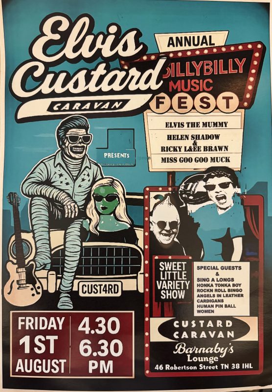 Custard Caravan Elvis Presley Barnaby's lounge Hastings Sussex UK Live Music Events Venue Cocktails