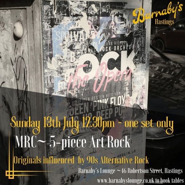 Rock Band Hastings Live music Barnaby's Lounge East Sussex Cocktails Fine Wines Coffee House