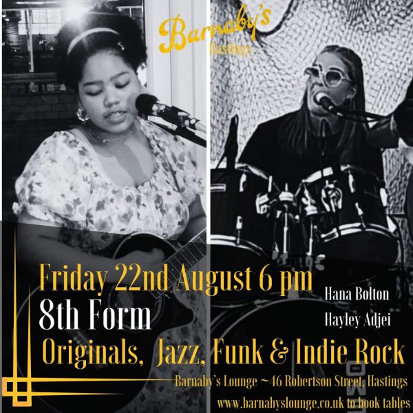 azz Funk Indie Covers Hana Bolton and Hayley Adjei Barnaby's Lounge Jazz Club Cocktail Bar Hastings Sussex UK