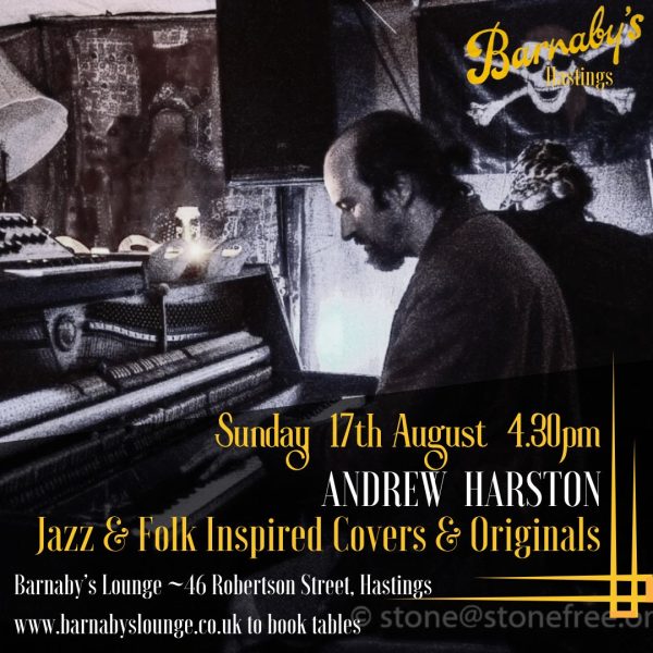 Andrew Harston Guitar Piano Jazz Folk Barnaby's Lounge Live Music Jazz Club Cocktail Bar Hastings Sussex