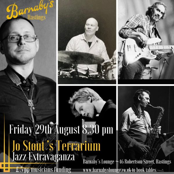 Jo Stout Terrarium Brighton Jazz Festival Barnaby's Lounge Jazz Club Award-winning Cocktail Bar Party Venue