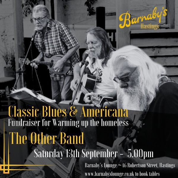 The Other Band Blues Americana Warming Up the Homeless Fundraiser Barnaby's Lounge Hastings Sussex UK Award Winning Cocktail Bar