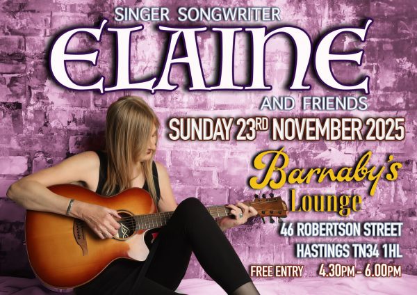 Elaine Sanders & Friends Acoustic Set Barnaby's Lounge Hastings Sussex UK Live Music Events Cocktail Bar Party Venue