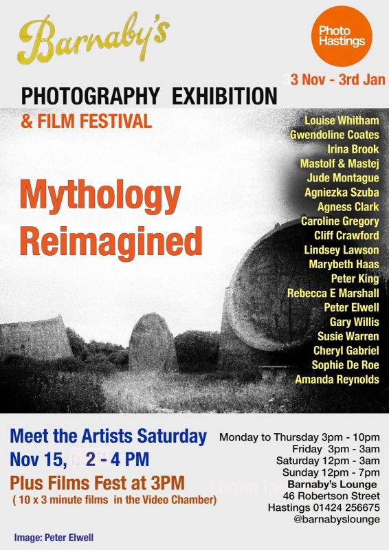 Mytholgoy Reimagined Art Exhibition Art Fair Photo Hastings Barnaby's Lounge Art Gallery Live Music Cocktail Bar