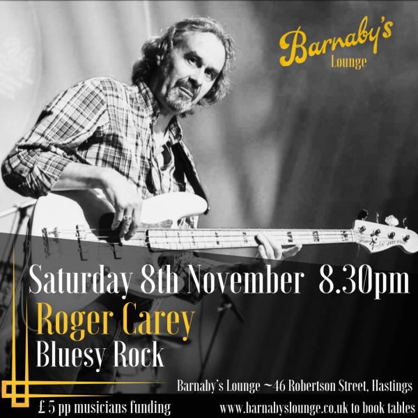 Roger Carey Bass Player Hastings Jazz Scene Barnaby's Lounge Blues & Jazz Club Hastings Sussex Cocktail Bar Live Music Venue
