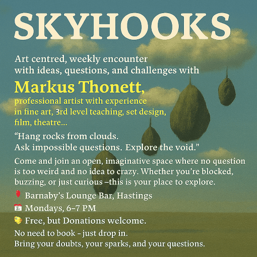 Markus Thonett Art Talk Questions Challenges Artist Barnabys Lounge Gallery Exhibition Live Music Venue Cocktail bar