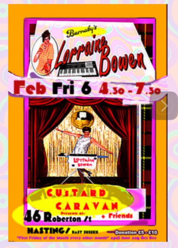 Lorraine Bowen Custard Caravan Variety Show Barnaby's Lounge Live Music Venue Cocktail Bar Private Parties