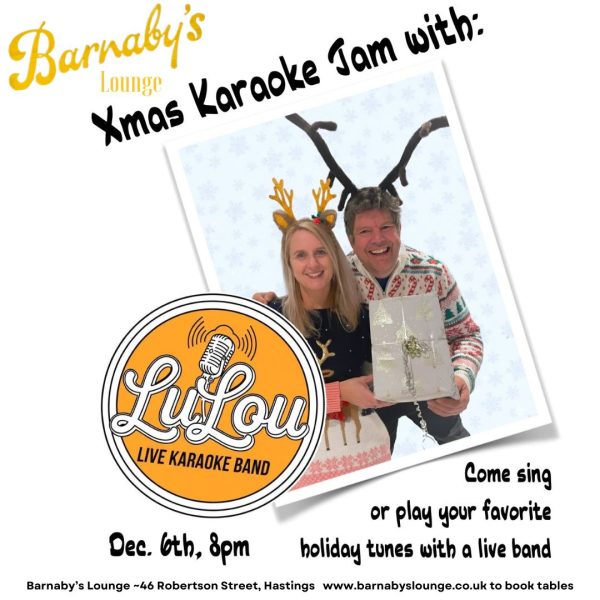 LuLou Live Band Christmas Karaoke Session Barnaby's lounge Jazz Club Hastings Cocktail Venue Live Events