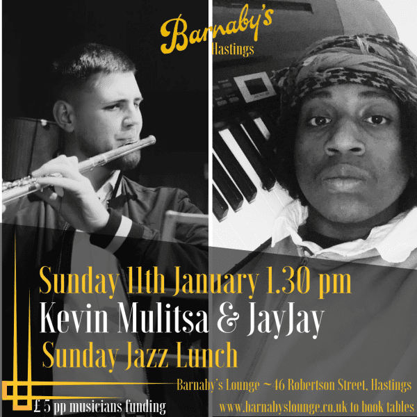 Kevin Mulitsa and Jayjay Jazz Barnaby's Lounge Django Reinhardt Style Hastings Sussex UK Cocktail Bar, sundar roast
