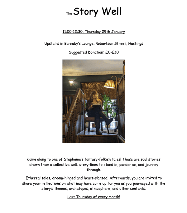 Stephanie's StoryWell at Barnaby's Lounge, Hastings