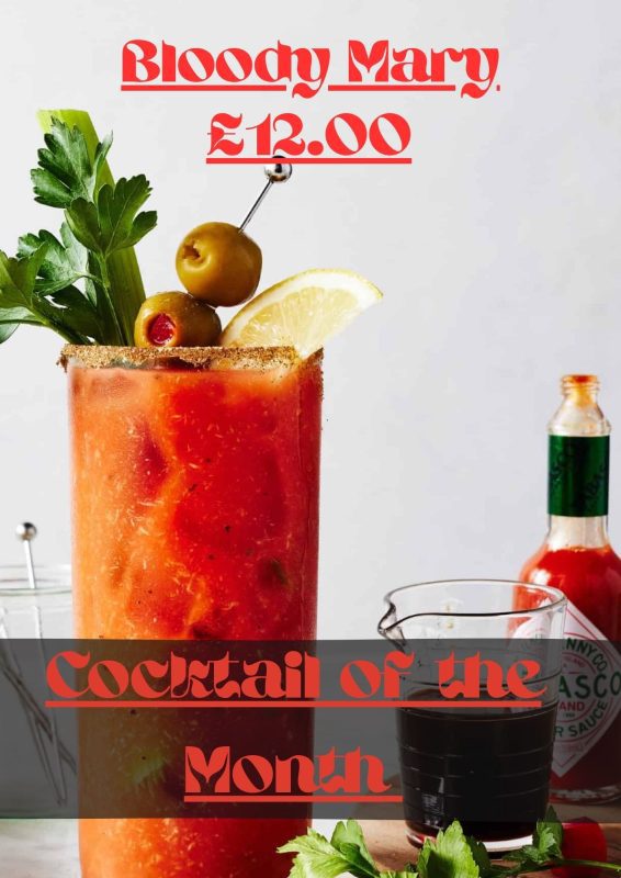 Bloody Mary - Cocktail of the Month at Barnaby's Lounge - Live Music Jazz Club Hastings, Sussex, UK<br />
