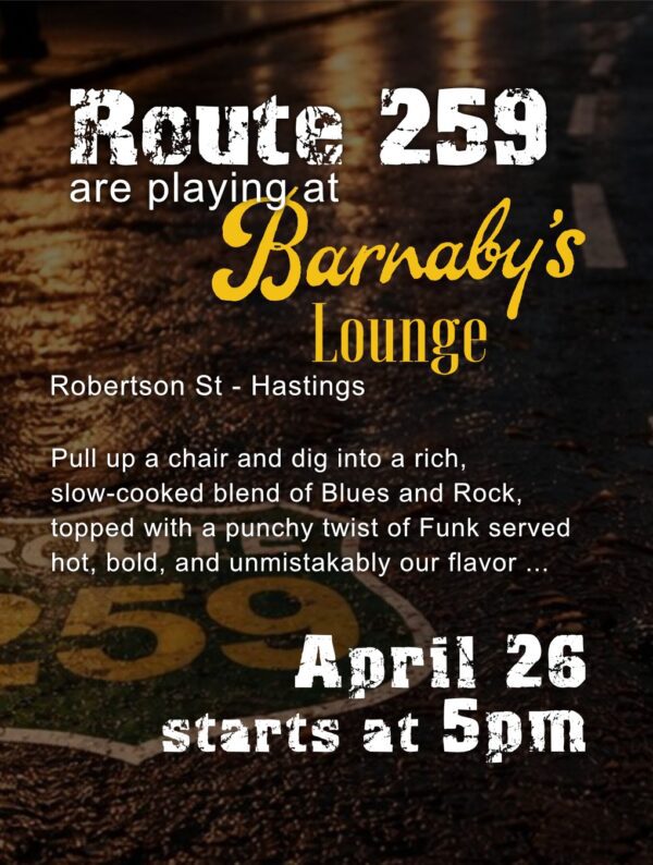 Blues Band Hastings Route 259 Graham Wilkins Barnaby's Lounge Jazz Club Blues Rock Bar Party Cocktails Events Venue Sussex UK