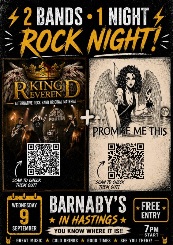 Live Rock Music Hastings, Hastings Gig Guide, Alternative Rock Hastings, Original Music Sussex, Live Bands Hastings, Rock Night Hastings, Barnaby's Lounge, Things To Do In Hastings, South Coast Music Scene, Live Music Venue Hastings, Free Live Music Hastings, Hastings Town Centre Events.