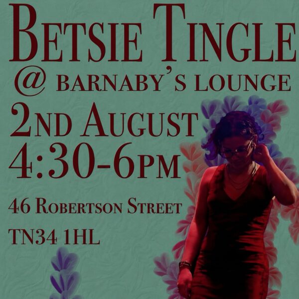 Betsie Tingle Acoustic Session Barnaby's Lounge Live Music Hastings UK Cocktail Bar Art Exhibition Singer Songwriters with Powell's Kitchen at Barnabys