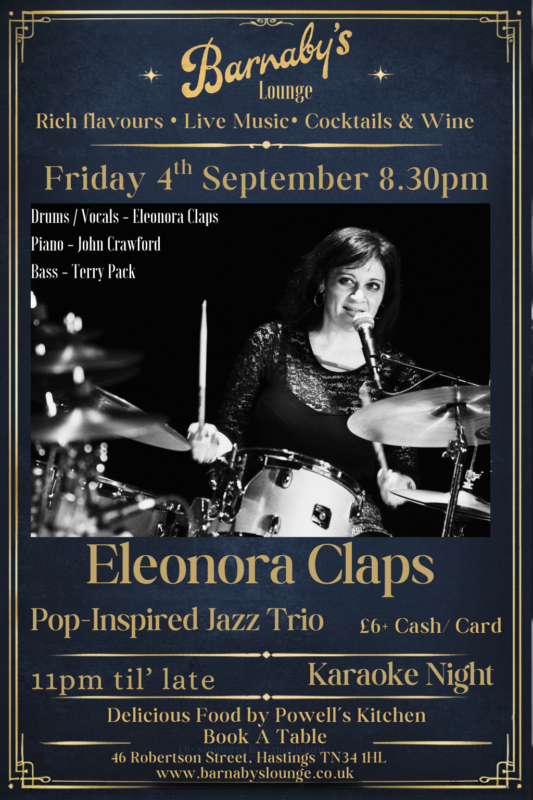 Drums / Vocals - Eleonora Claps Piano - John Crawford Bass - Terry Pack