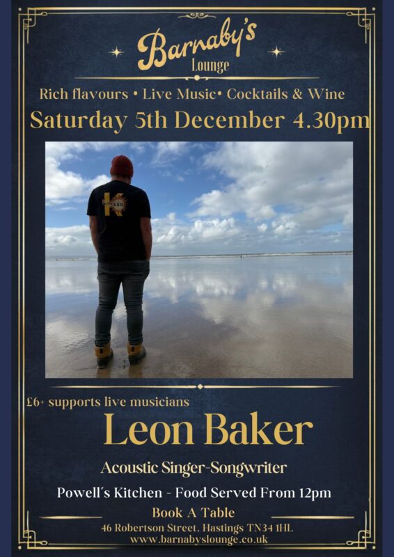 Leon Baker at Barnaby's Lounge Live Music Cocktail Bar Hastings Sussex UK