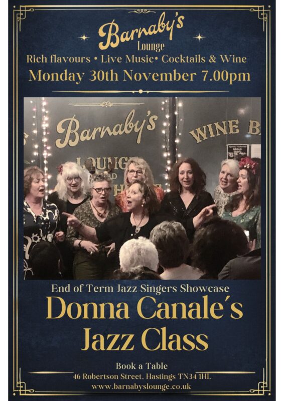 Donna Canale Bruce Knapp Sunday lunchtime Jazz Barnaby's Lounge Live Music Cocktail Bar Hastings Sussex UK